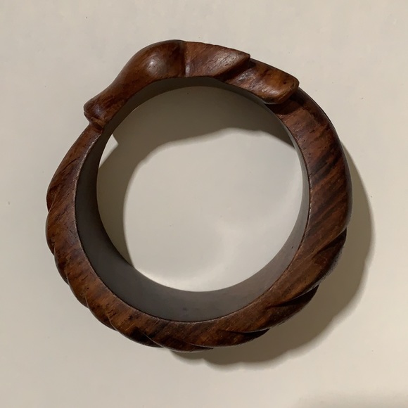 Vintage Hand-carved Wood Ouroboros Luck Dragon - Picture 10 of 10